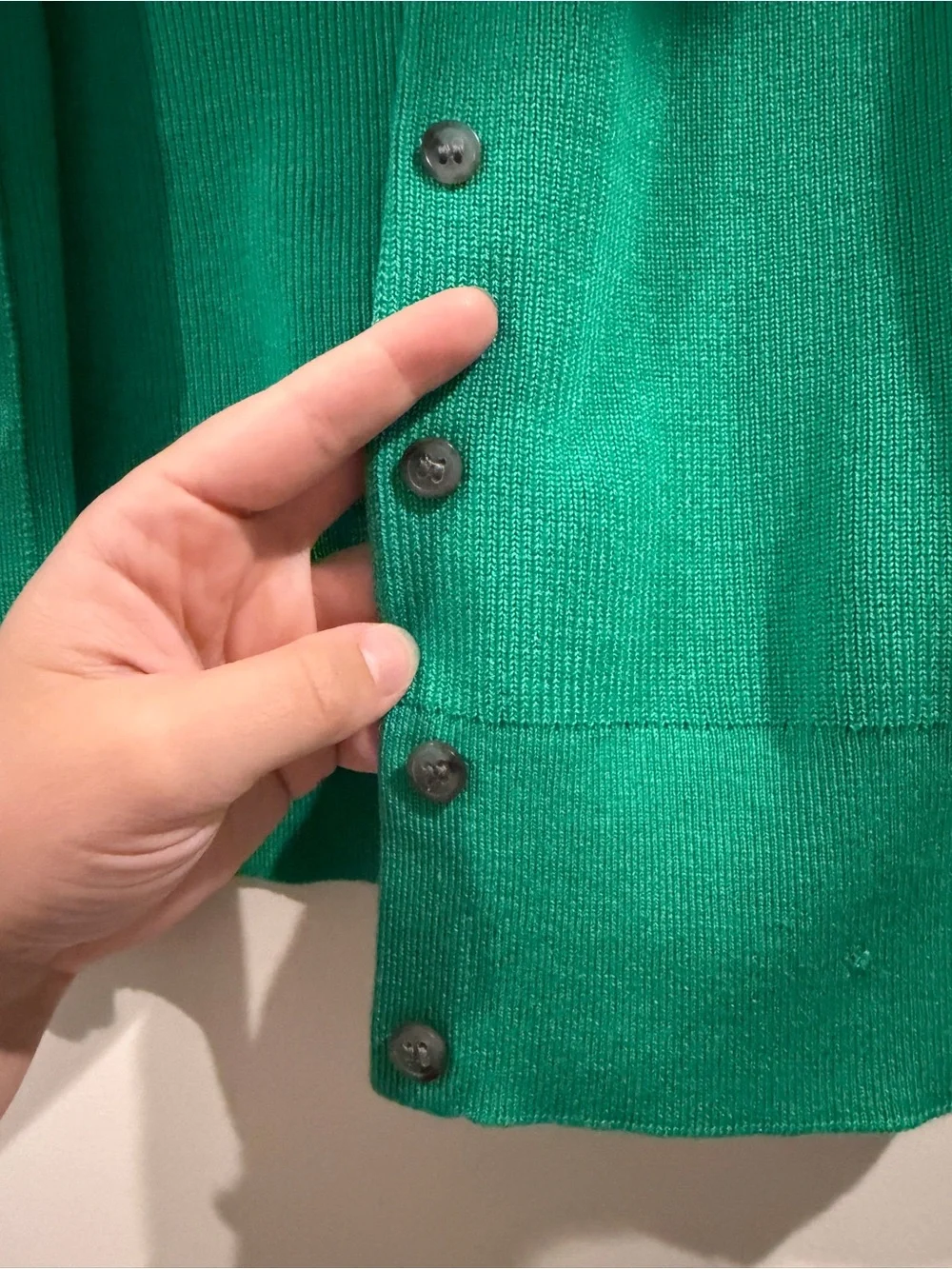 J. Crew Vibrant Green Button-Up Cardigan
